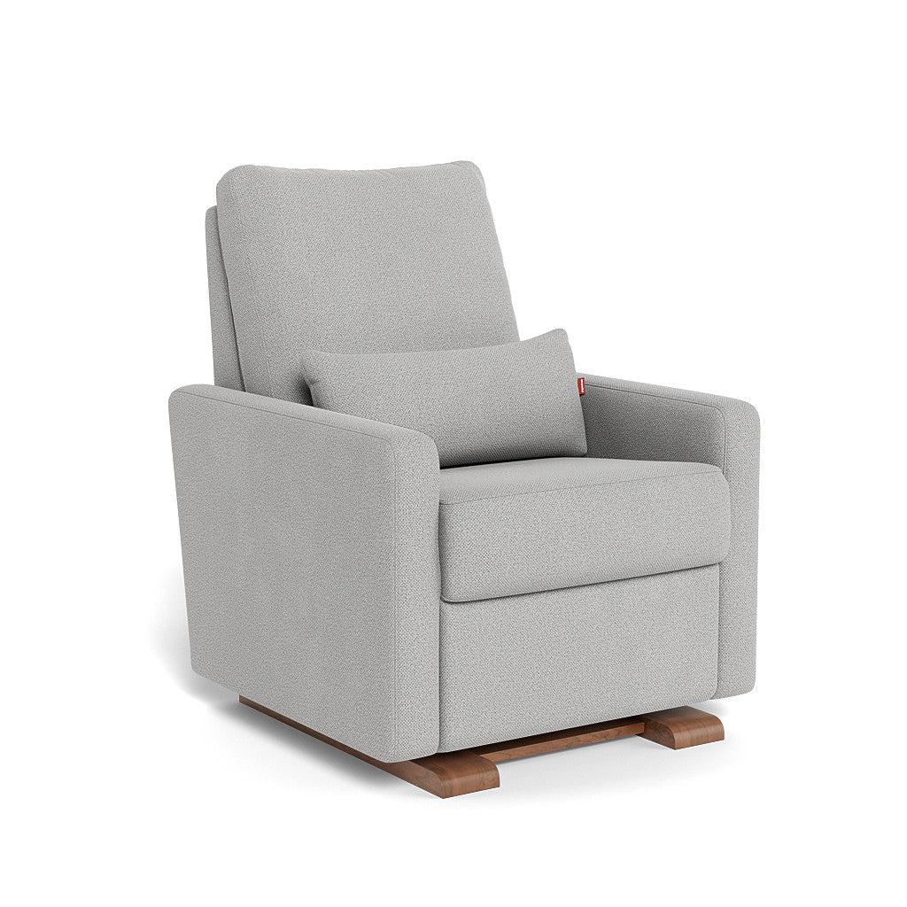 Monte Design - Motorized Matera Glider Recliner - Walnut Base-Chairs-Cloud Grey-Posh Baby