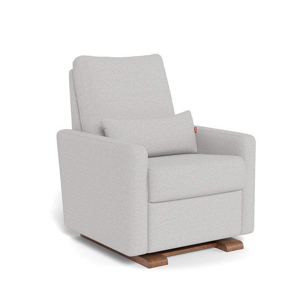 Monte Design - Motorized Matera Glider Recliner - Walnut Base-Chairs-Fog Grey-Posh Baby