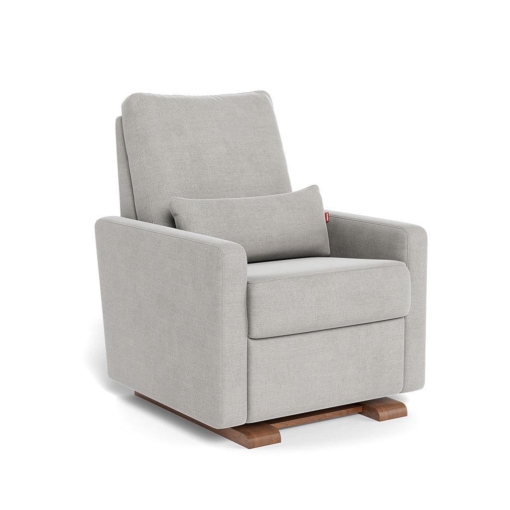 Monte Design - Motorized Matera Glider Recliner - Walnut Base-Chairs-Smoke-Posh Baby