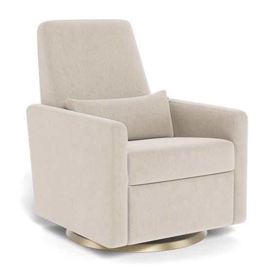 Monte Design - Quick Ship Grano Glider Recliner - Dune + Matte Gold Base-Chairs-Posh Baby