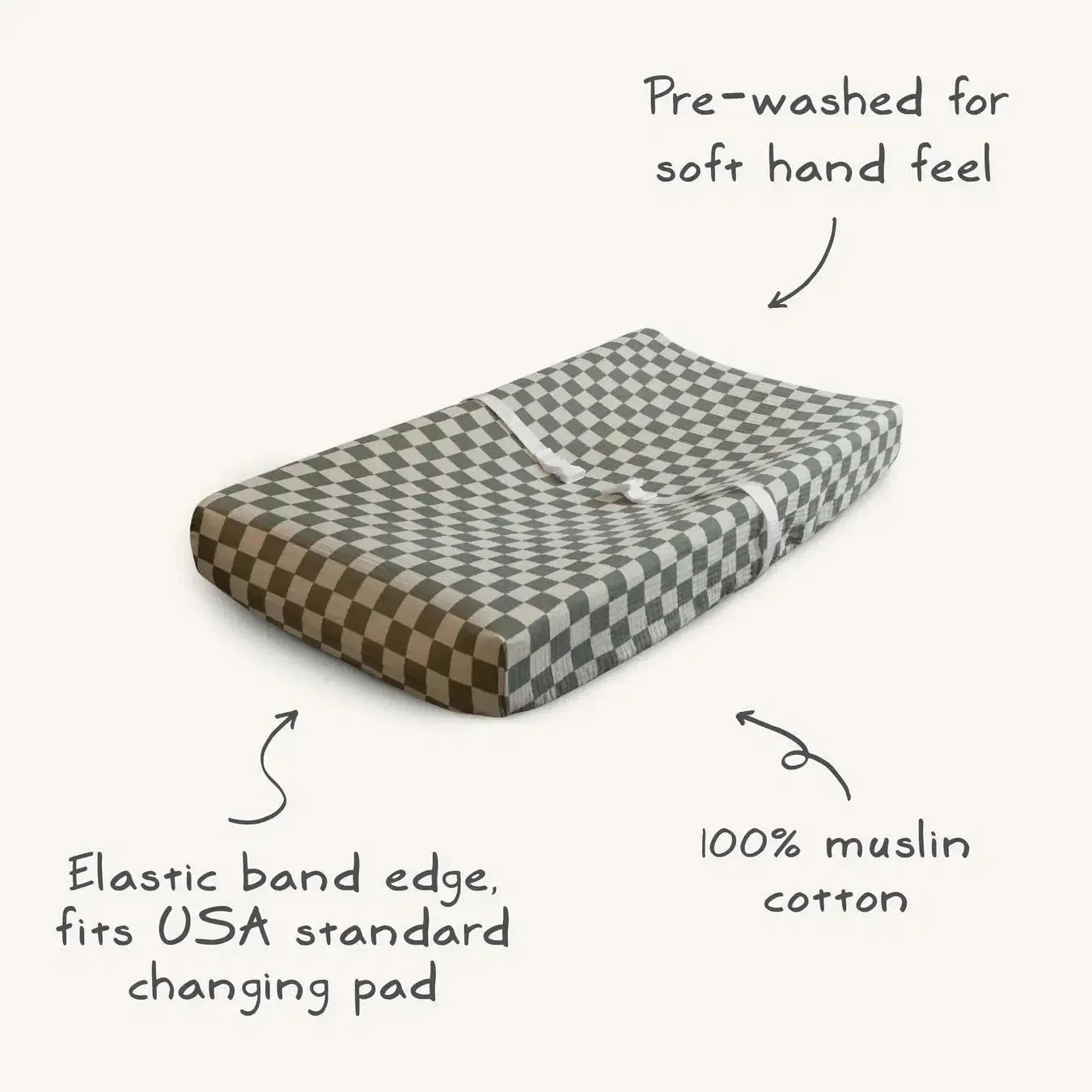 summer infant changing pad cover Mushie Muslin Changing Pad Cover Pale Taupe