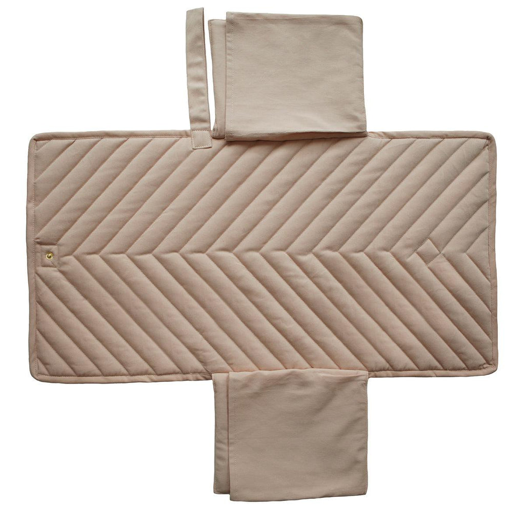 Mushie - Organic Portable Changing Pad - Natural-Diaper Bags-Posh Baby