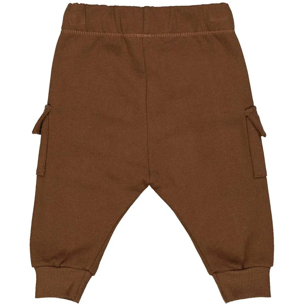 Musli - Organic Cotton Cargo Sweatpants - Bark-Bottoms-0-3M-Posh Baby