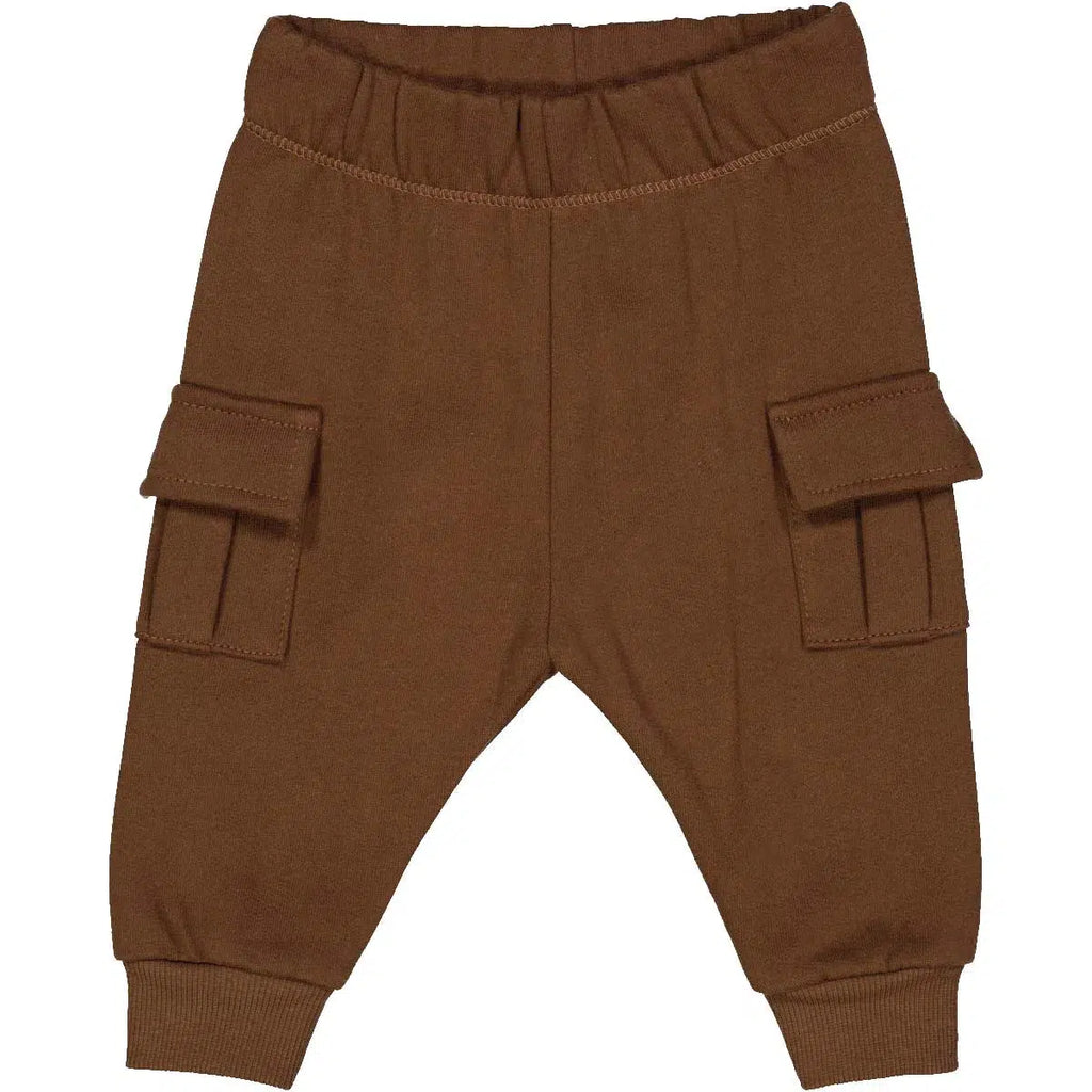 Musli - Organic Cotton Cargo Sweatpants - Bark-Bottoms-0-3M-Posh Baby