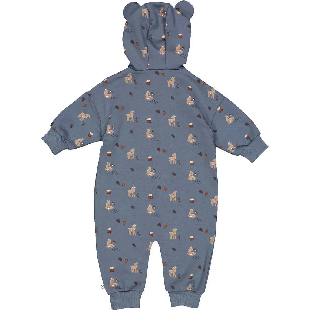 Musli - Organic Cotton Hooded Zipper Romper - Deer-Footies + Rompers (Fashion)-0-3M-Posh Baby