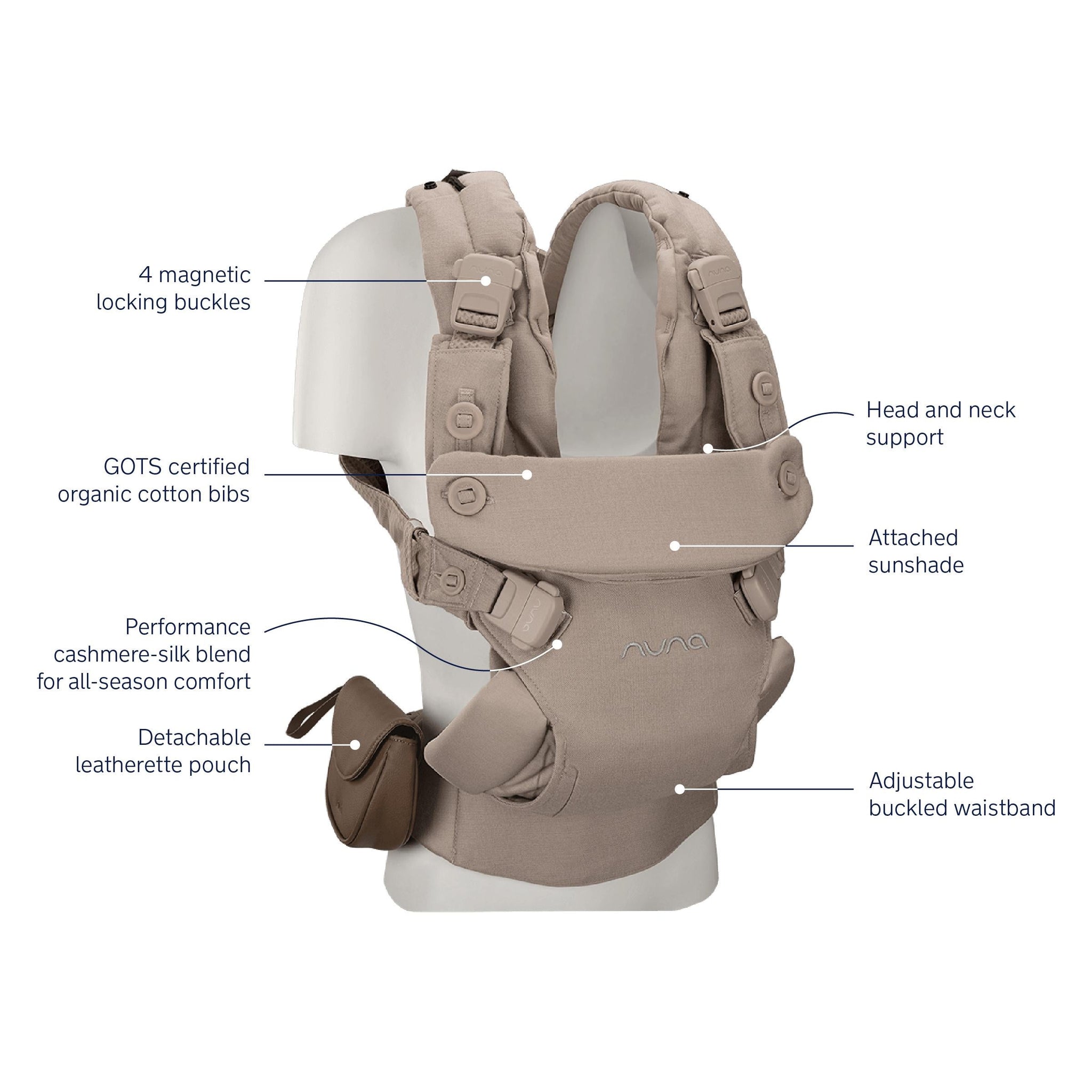 Nuna Cudl Luxe Baby Carrier Quartz | Posh Baby