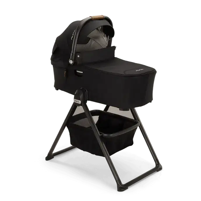 Nuna - Demi Next Bassinet + Stand - Caviar-Stroller Bassinets + Stands-Posh Baby