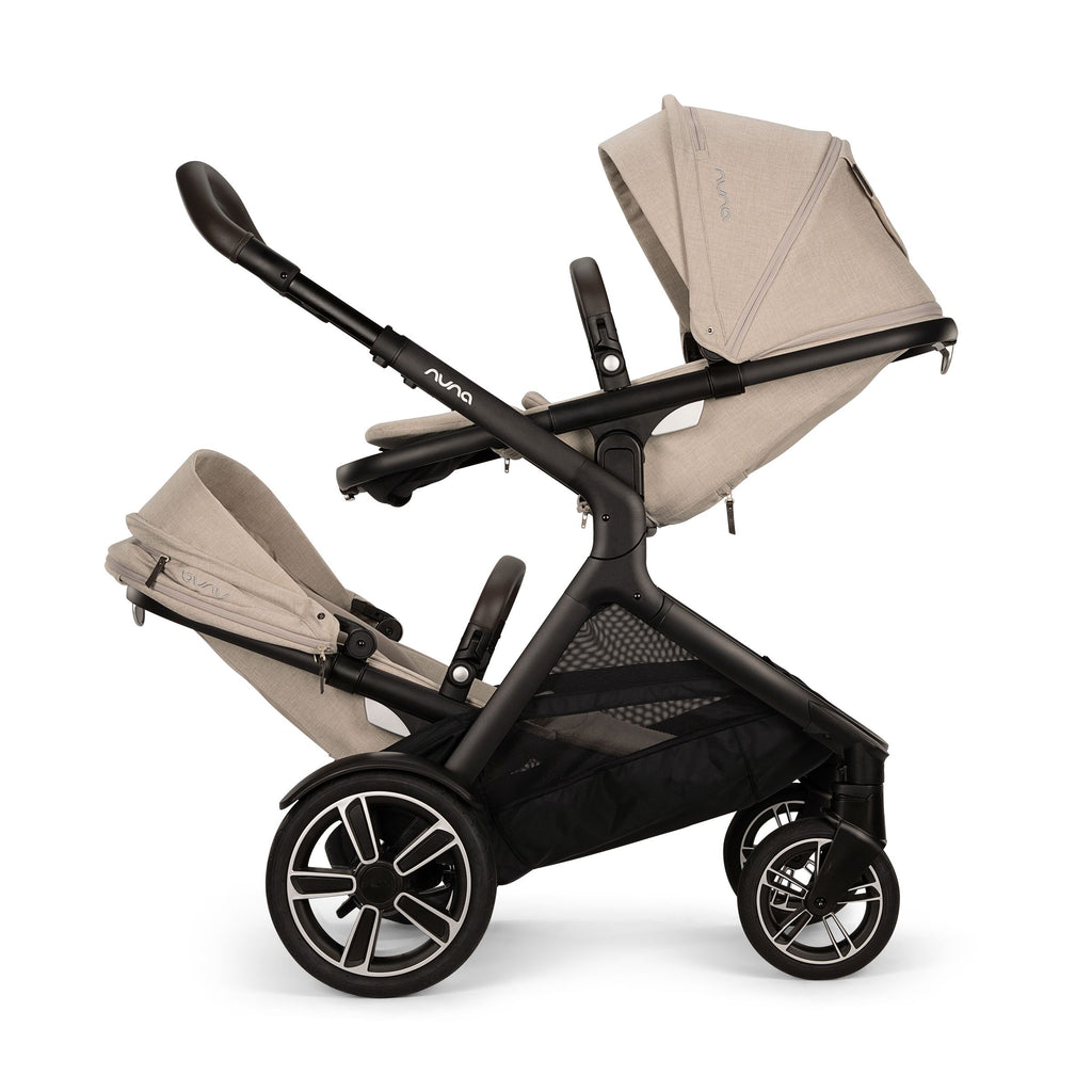 Nuna - Demi Next Stroller + Rider Board - Biscotti-Single-to-Double Strollers-Posh Baby