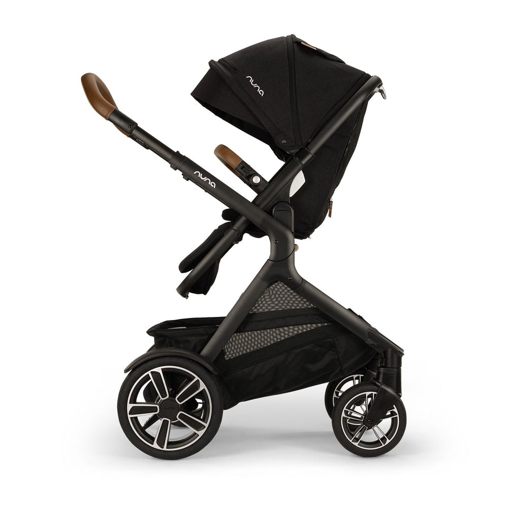 Nuna - Demi Next Stroller + Rider Board - Caviar-Single-to-Double Strollers-Posh Baby