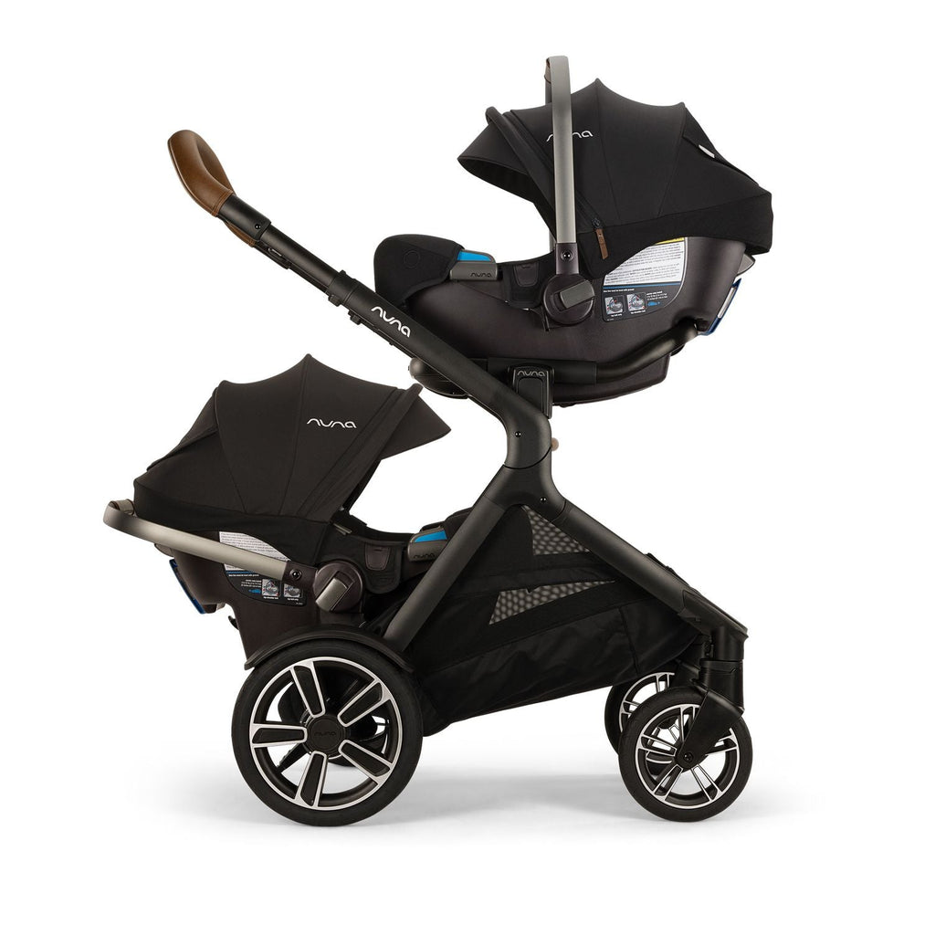 Nuna - Demi Next Stroller + Rider Board - Caviar-Single-to-Double Strollers-Posh Baby