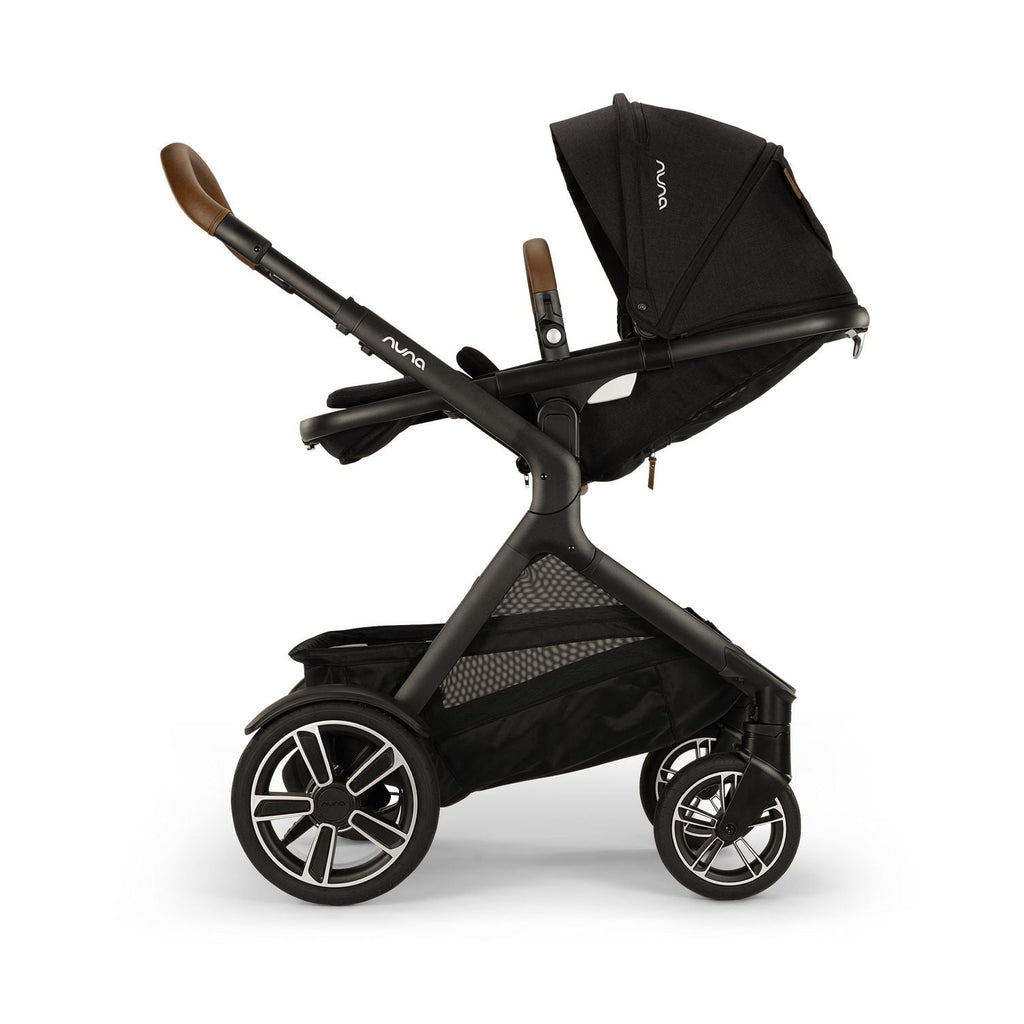 Nuna - Demi Next Stroller + Rider Board - Caviar-Single-to-Double Strollers-Posh Baby