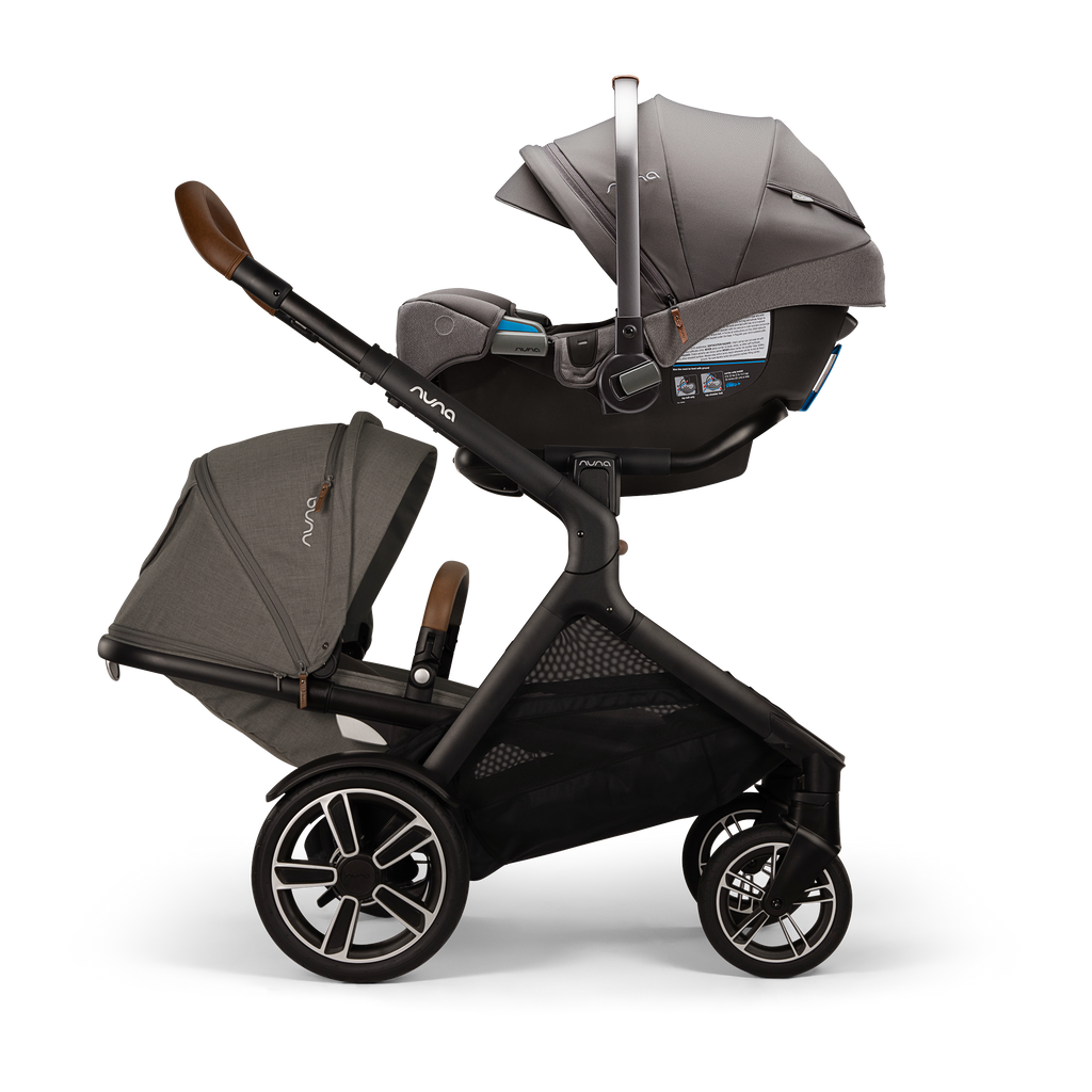 Nuna - Demi Next Stroller + Rider Board - Granite-Single-to-Double Strollers-Posh Baby