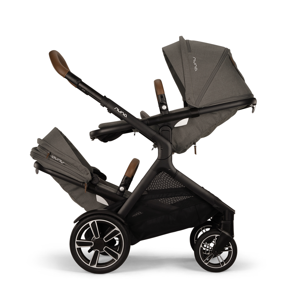 Nuna - Demi Next Stroller + Rider Board - Granite-Single-to-Double Strollers-Posh Baby