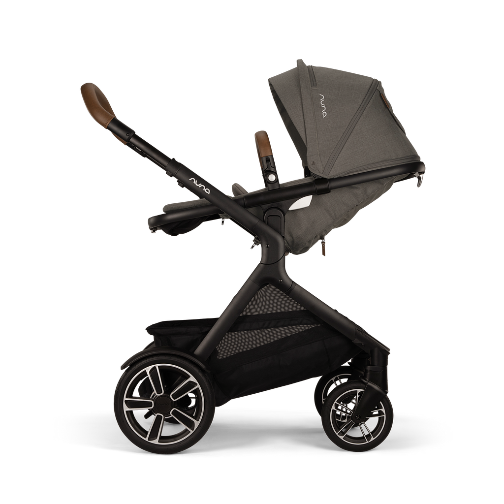 Nuna - Demi Next Stroller + Rider Board - Granite-Single-to-Double Strollers-Posh Baby