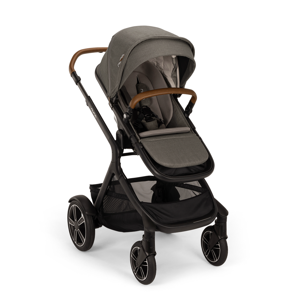 Nuna - Demi Next Stroller + Rider Board - Granite-Single-to-Double Strollers-Posh Baby