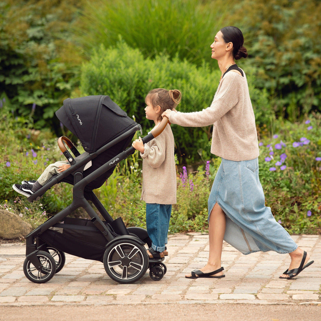 Nuna - Demi Next Stroller + Rider Board - Hazelwood-Single-to-Double Strollers-Posh Baby