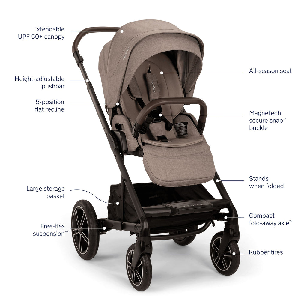 Nuna - Mixx NEXT Stroller - Cedar-Full Size Strollers-Posh Baby