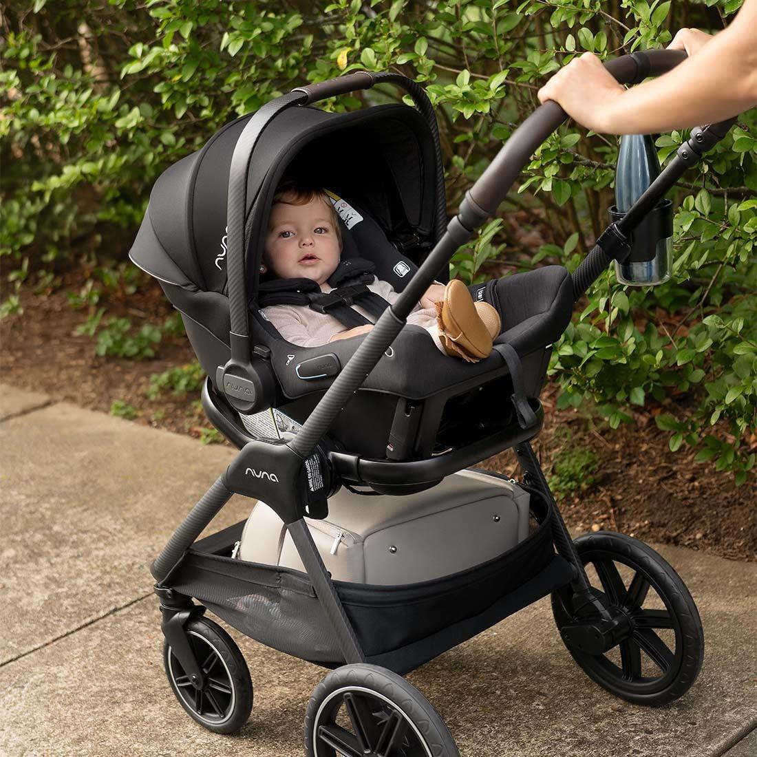 nuna triv stroller and pipa car seat Nuna PIPA Urbn & TRVL LX Travel System Caviar w/ Chocolate