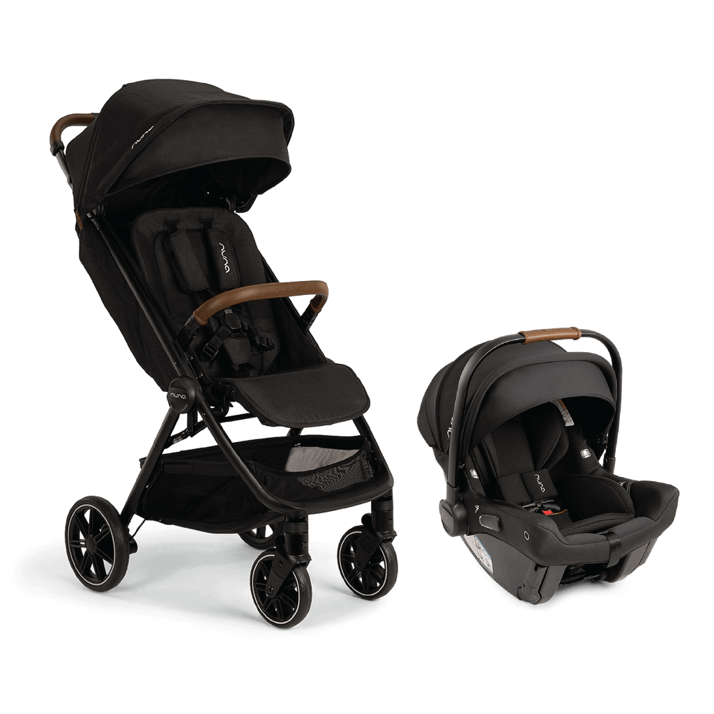 Nuna - Pipa URBN + TRVL LX Stroller Travel System - Caviar-Car Seat + Stroller Bundles-Posh Baby