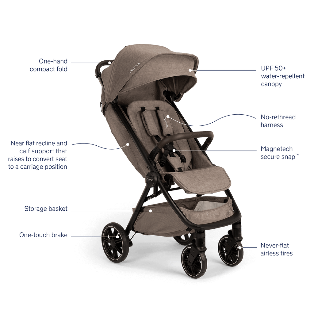 Nuna - Pipa URBN + TRVL LX Stroller Travel System - Cedar-Car Seat + Stroller Bundles-Posh Baby