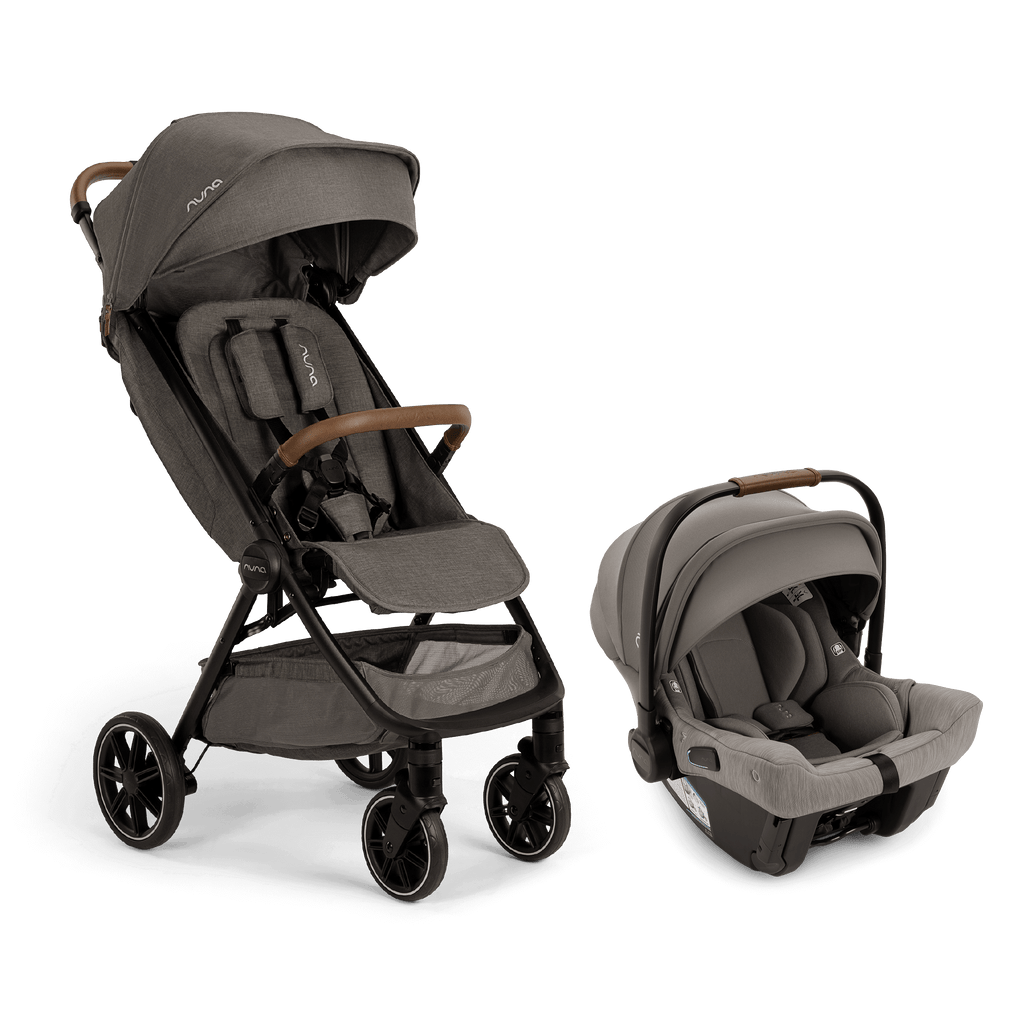 Nuna - Pipa URBN + TRVL LX Stroller Travel System - Granite-Car Seat + Stroller Bundles-Posh Baby