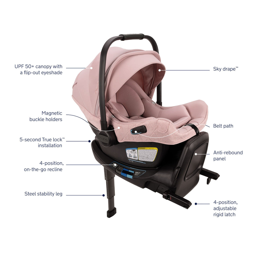 Nuna - PIPA™ aire rx Infant Car Seat + PIPA RELX base™ - Thistle-Infant Car Seats-Posh Baby