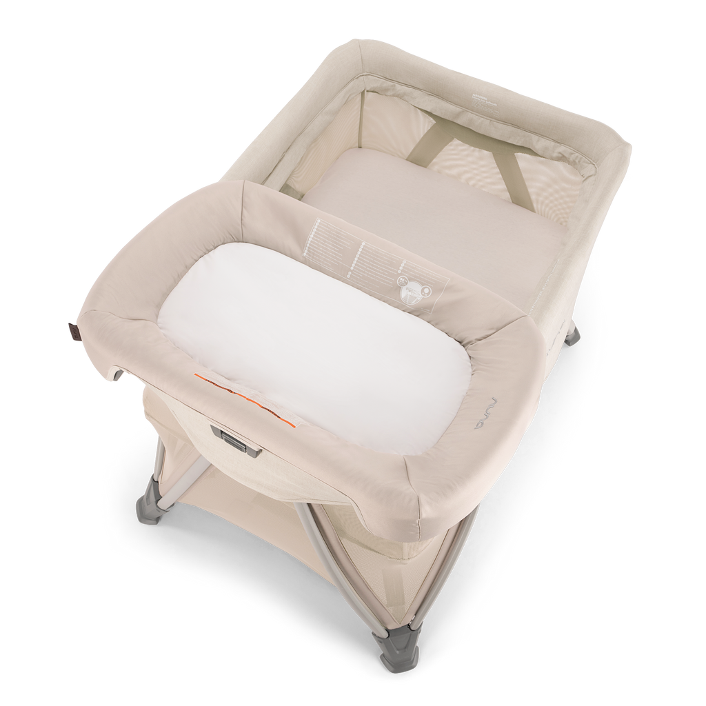 Nuna - Sena Aire + Zip-Off Bassinet + Changer - Biscotti-Travel Beds + Play Yards-Posh Baby