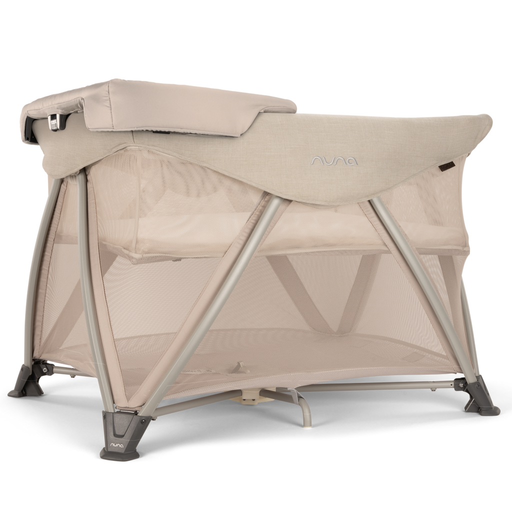 Nuna - Sena Aire + Zip-Off Bassinet + Changer - Biscotti-Travel Beds + Play Yards-Posh Baby