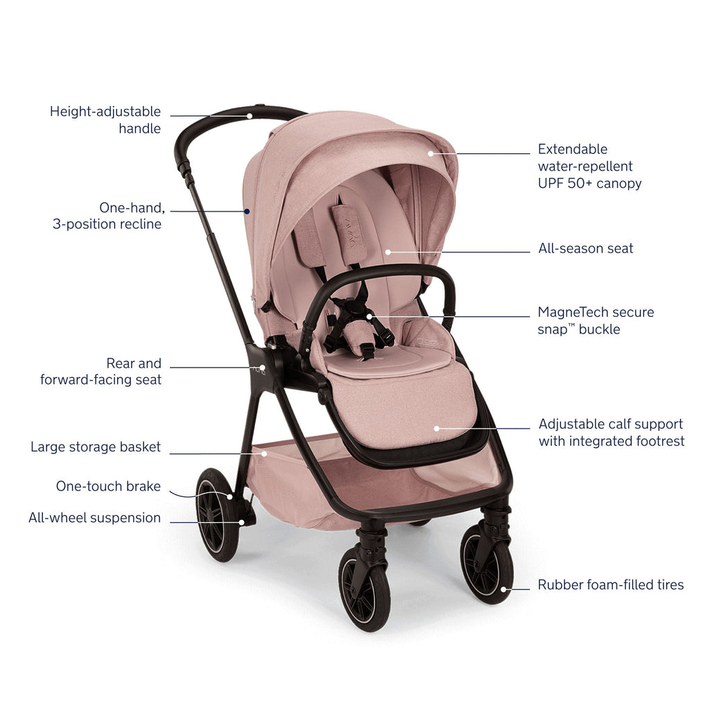 Nuna - TRIV Next + PIPA Aire RX + LYTL Bassinet Travel System-Car Seat + Stroller Bundles-Posh Baby