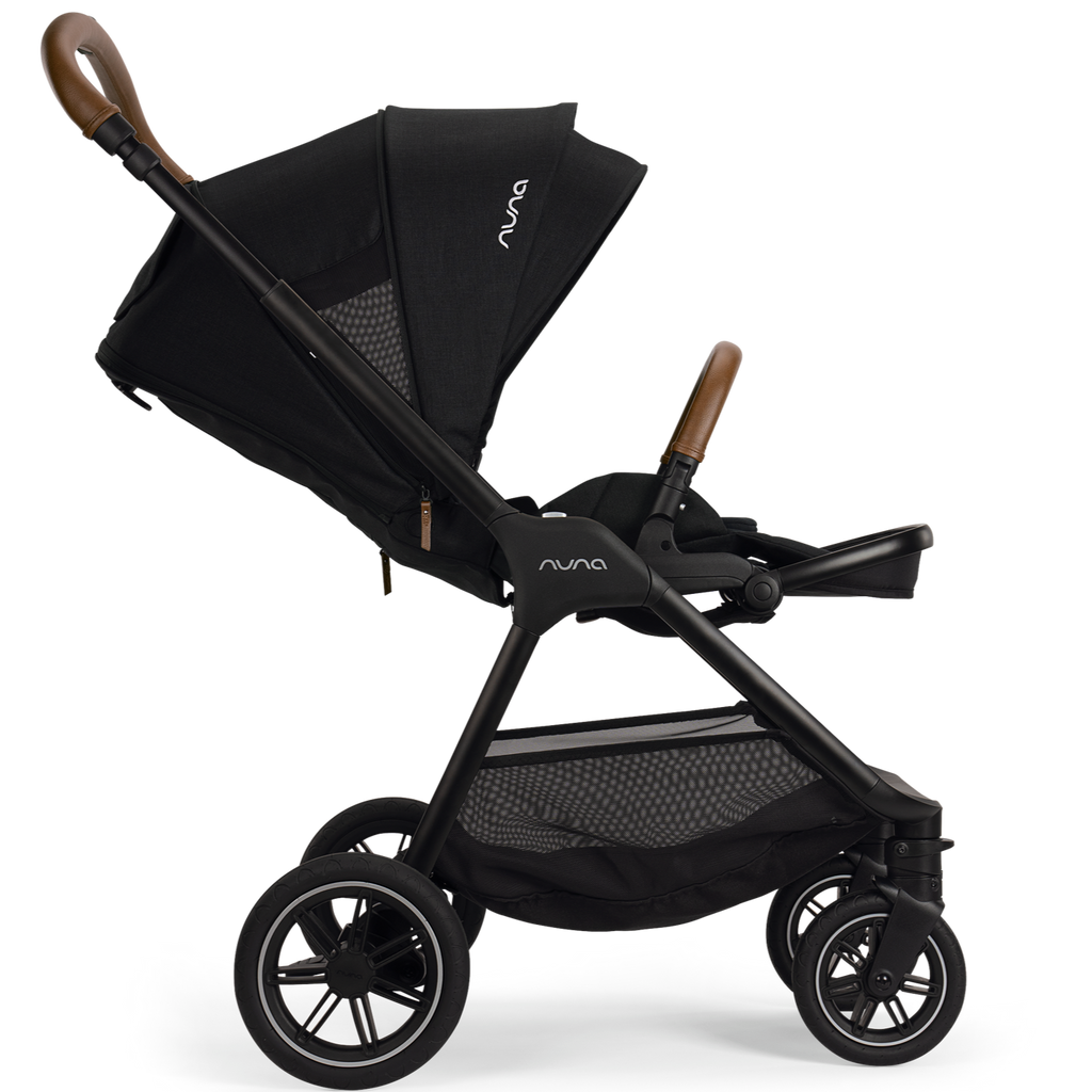 Nuna - Triv Next Stroller - Caviar-Full Size Strollers-Posh Baby