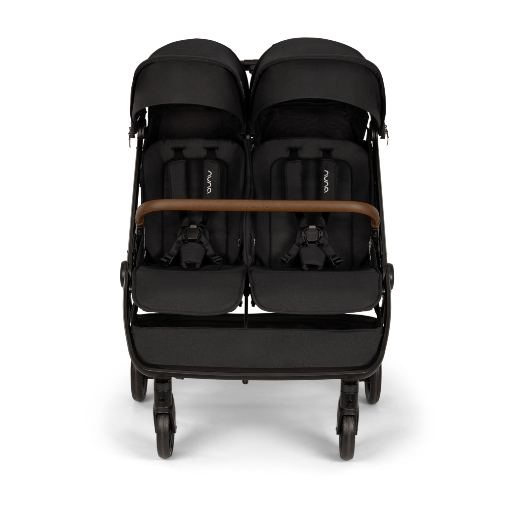 Nuna - TRVL DUBL Stroller - Caviar-Lightweight + Travel Strollers-Posh Baby