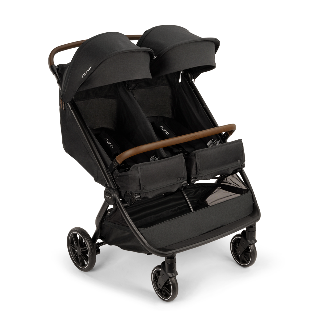 Nuna - TRVL DUBL Stroller - Caviar-Lightweight + Travel Strollers-Posh Baby