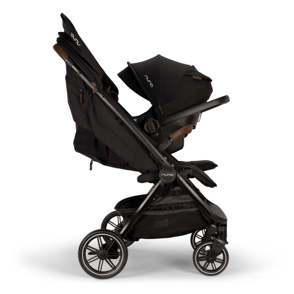 Nuna - TRVL DUBL Stroller - Caviar-Lightweight + Travel Strollers-Posh Baby