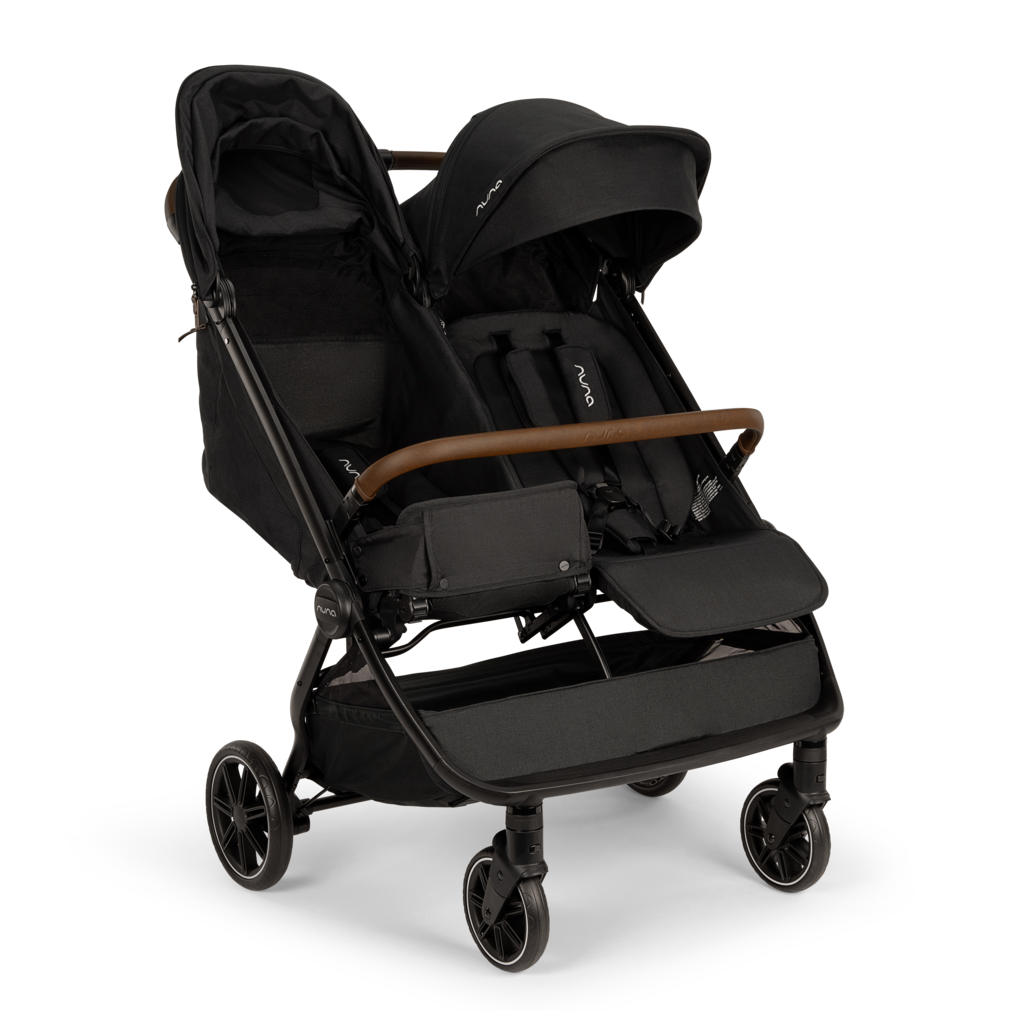 Nuna - TRVL DUBL Stroller - Caviar-Lightweight + Travel Strollers-Posh Baby