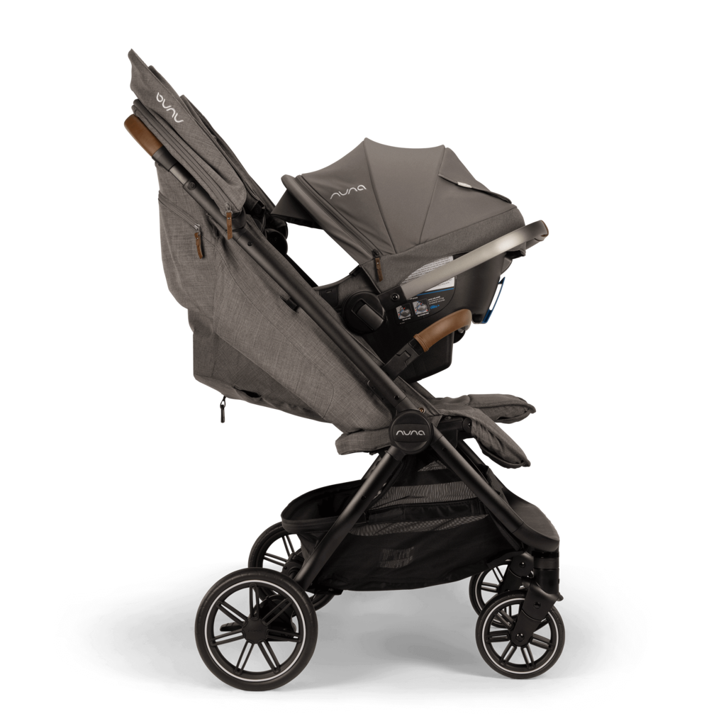 Nuna - TRVL DUBL Stroller - Granite-Lightweight + Travel Strollers-Posh Baby