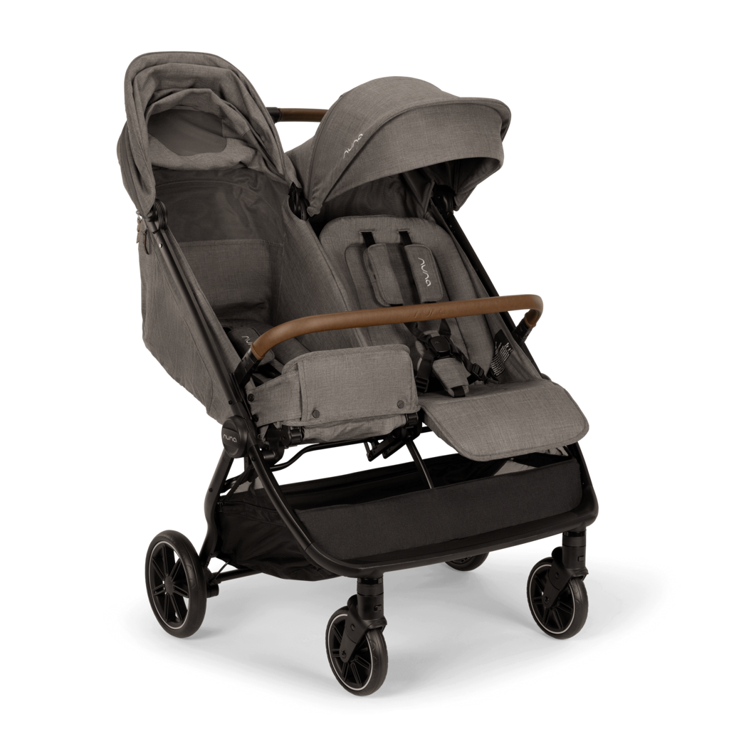 Nuna - TRVL DUBL Stroller - Granite-Lightweight + Travel Strollers-Posh Baby