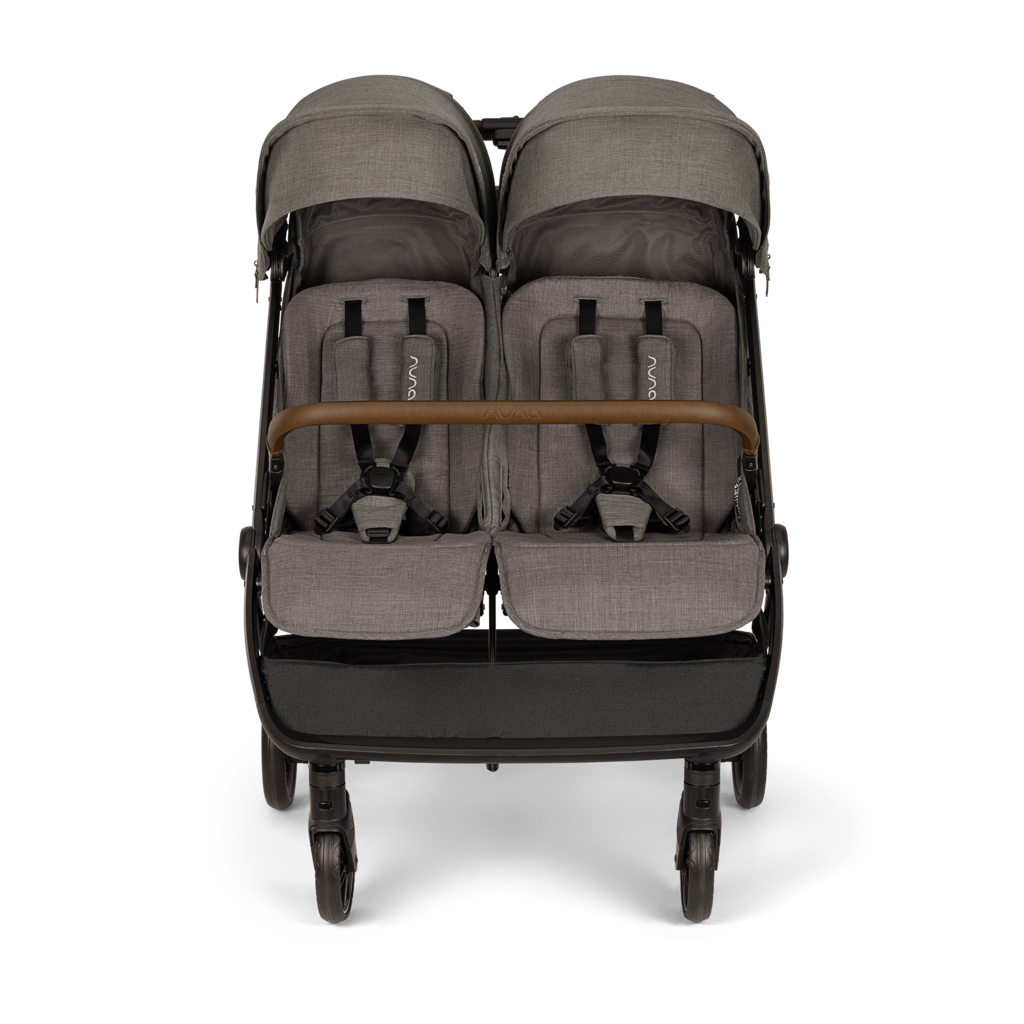 Nuna - TRVL DUBL Stroller - Granite-Lightweight + Travel Strollers-Posh Baby