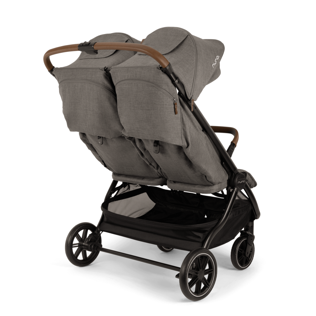 Nuna - TRVL DUBL Stroller - Granite-Lightweight + Travel Strollers-Posh Baby