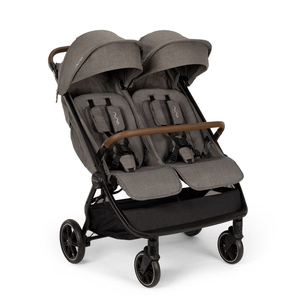 Nuna - TRVL DUBL Stroller - Granite-Lightweight + Travel Strollers-Posh Baby