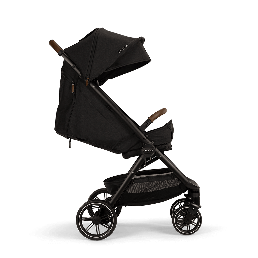 Nuna - TRVL LX Stroller - Caviar-Lightweight + Travel Strollers-Posh Baby