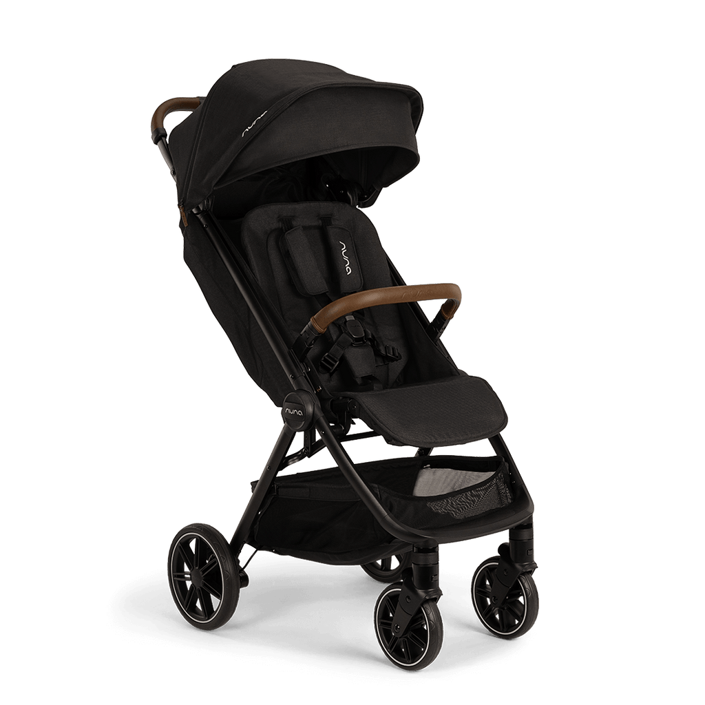 Nuna - TRVL LX Stroller - Caviar-Lightweight + Travel Strollers-Posh Baby