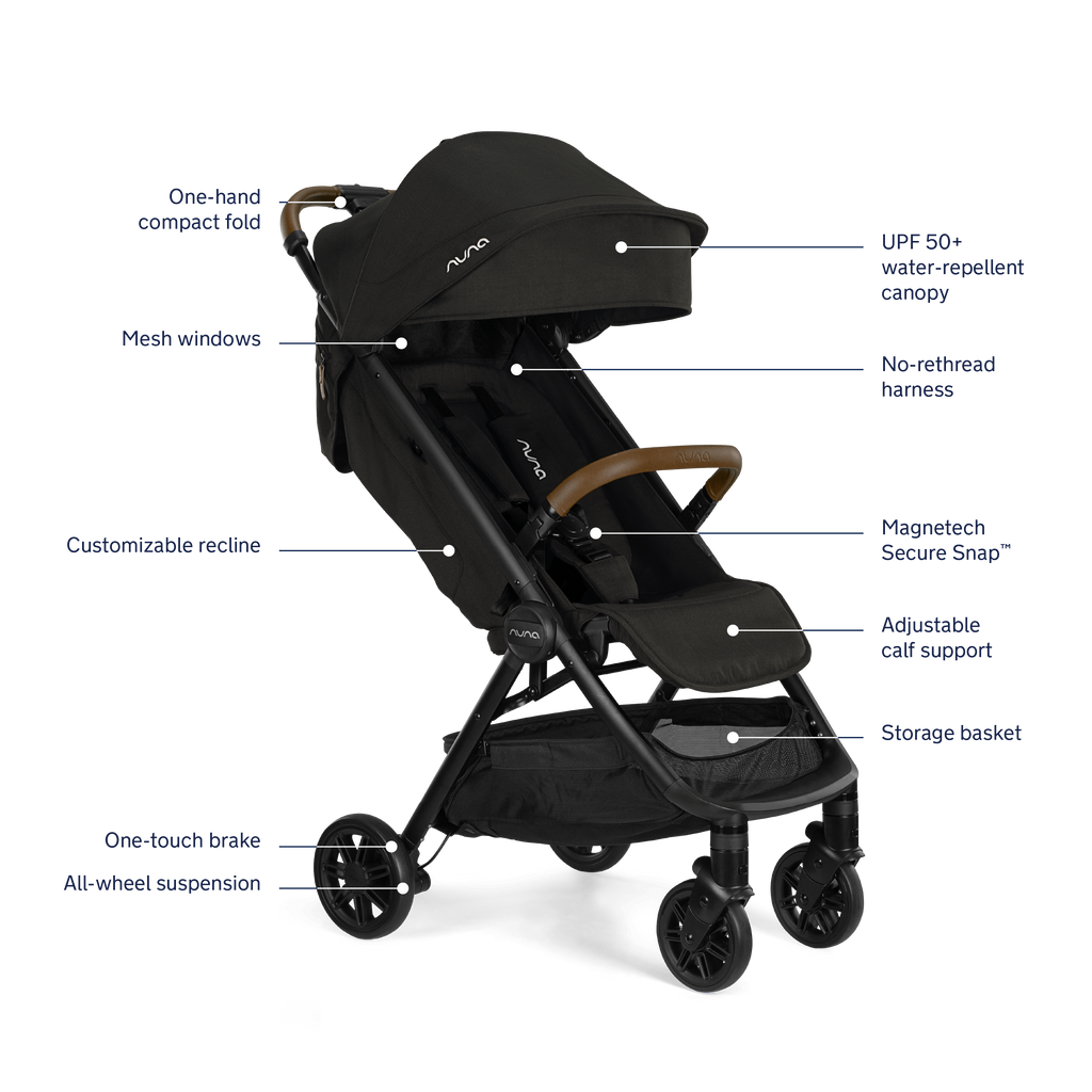 Nuna - TRVL Stroller - Hazelwood-Lightweight + Travel Strollers-Posh Baby