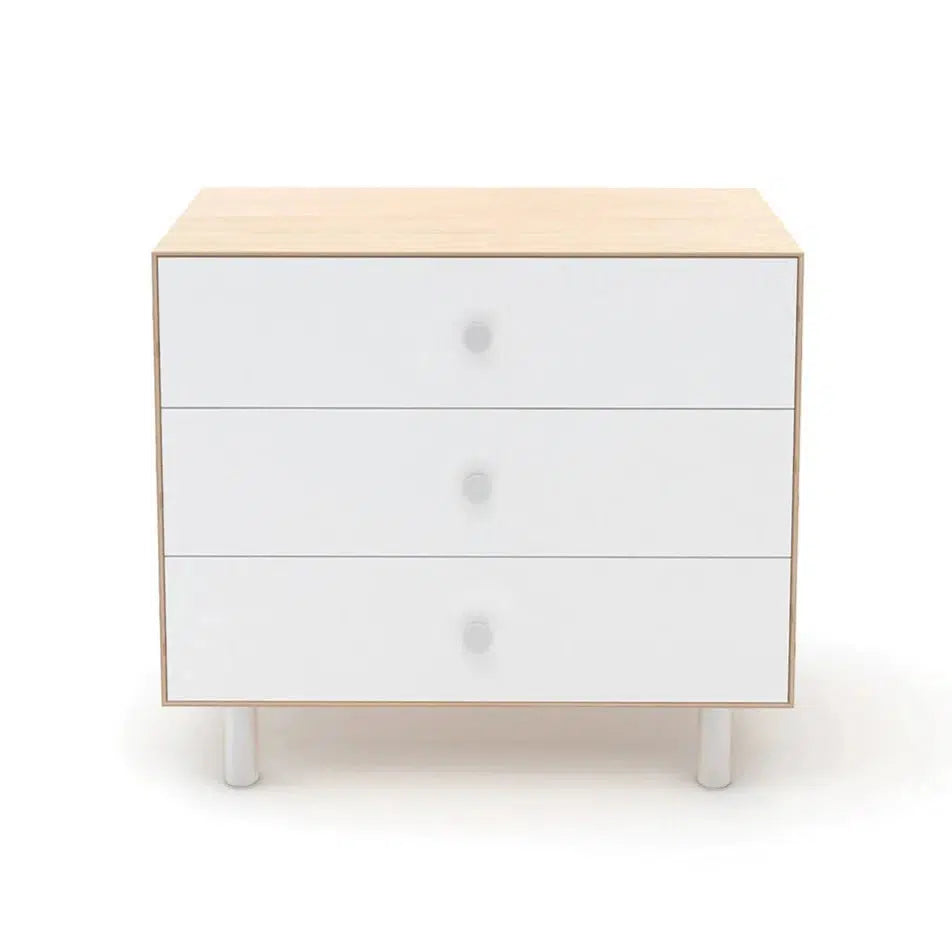 Oeuf - 3 Drawer Dresser - Classic - White + Birch-Dressers + Changing Tables-Posh Baby