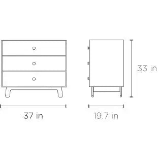 Oeuf 3 Drawer Dresser - Sparrow