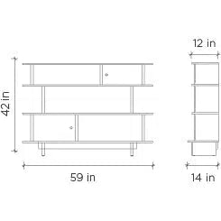 Oeuf - Mini Library - Birch-Storage + Shelving-Posh Baby