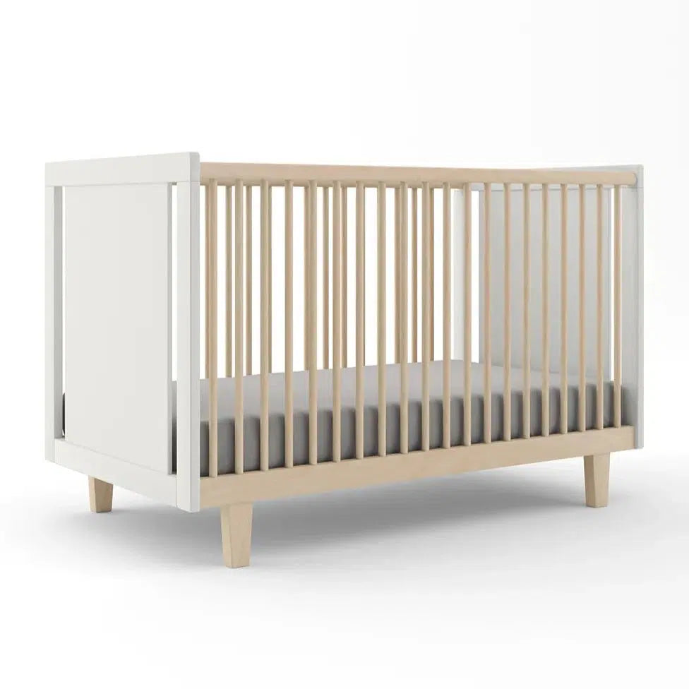 Oeuf - Rhea Crib - Birch + White-Cribs-Posh Baby