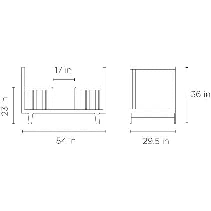 Oeuf - Sparrow Toddler Bed Conversion Kit - Walnut-Crib Conversions + Rails-Posh Baby