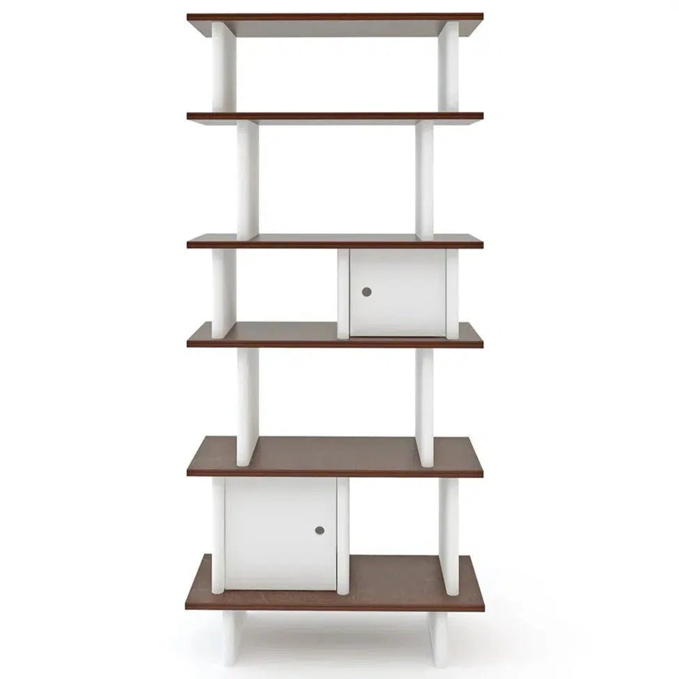 Oeuf - Vertical Mini Library - Walnut-Storage + Shelving-Posh Baby