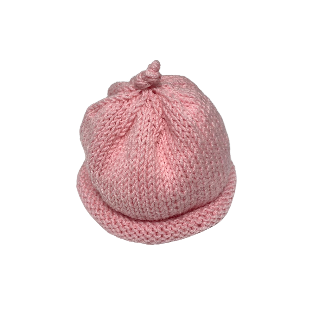 Patricia Oliphant - Hand Knit Baby Hat-Hats-0-6M-Pink / Purple-Posh Baby