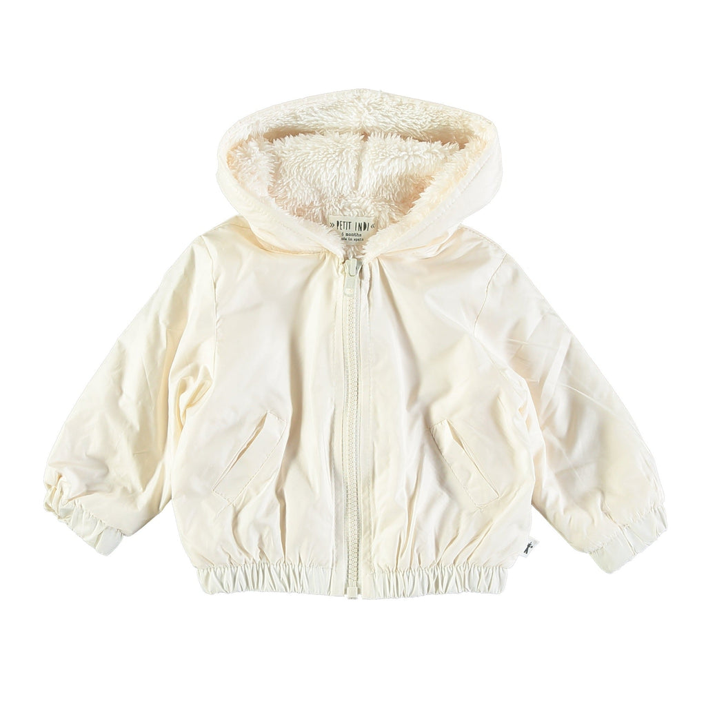 Petit Indi - Cozy Lined Zip Jacket - Cream-Sweaters + Cardigans + Jackets-3-6M-Posh Baby